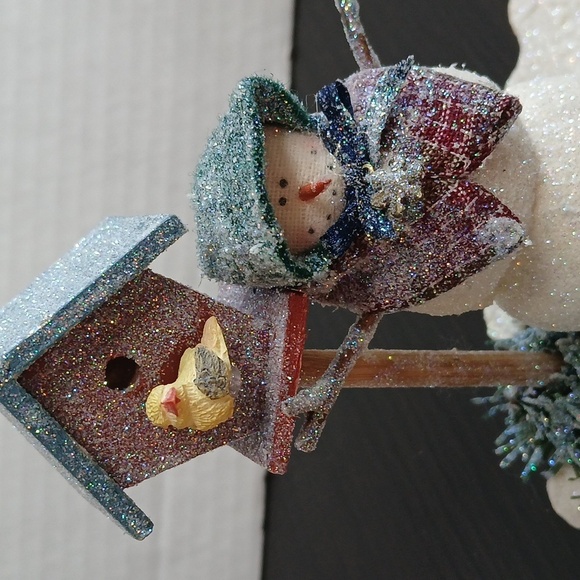 Collectable Creations Mini Snow Scenes- Sparkle Birdhouse Friend Christmas Decor - Picture 13 of 15